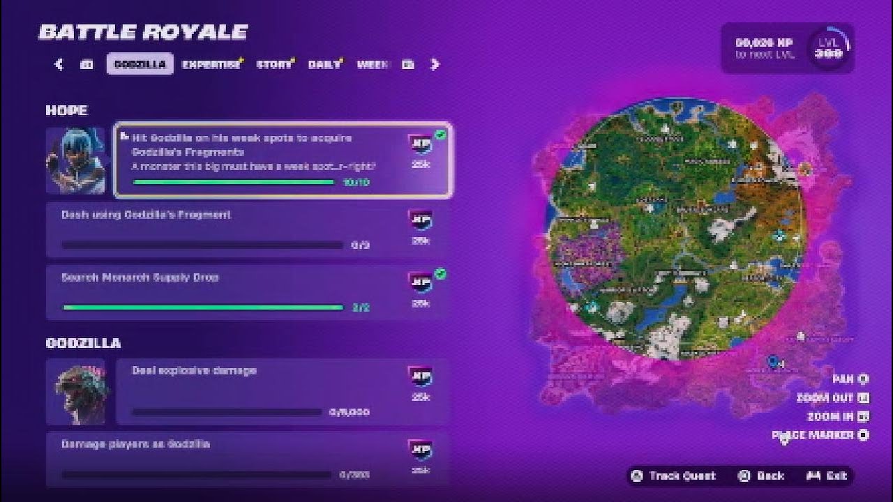 Fortnite Godzilla Quests - How to Play as Godzilla - Easy Strategy 🗡️👺