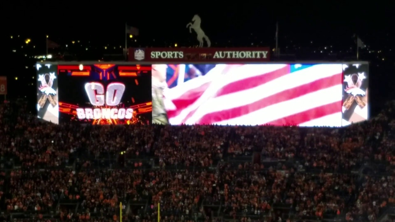 Denver Broncos entrance vs Chiefs during their Salute to Service Game! November 27, 2016
