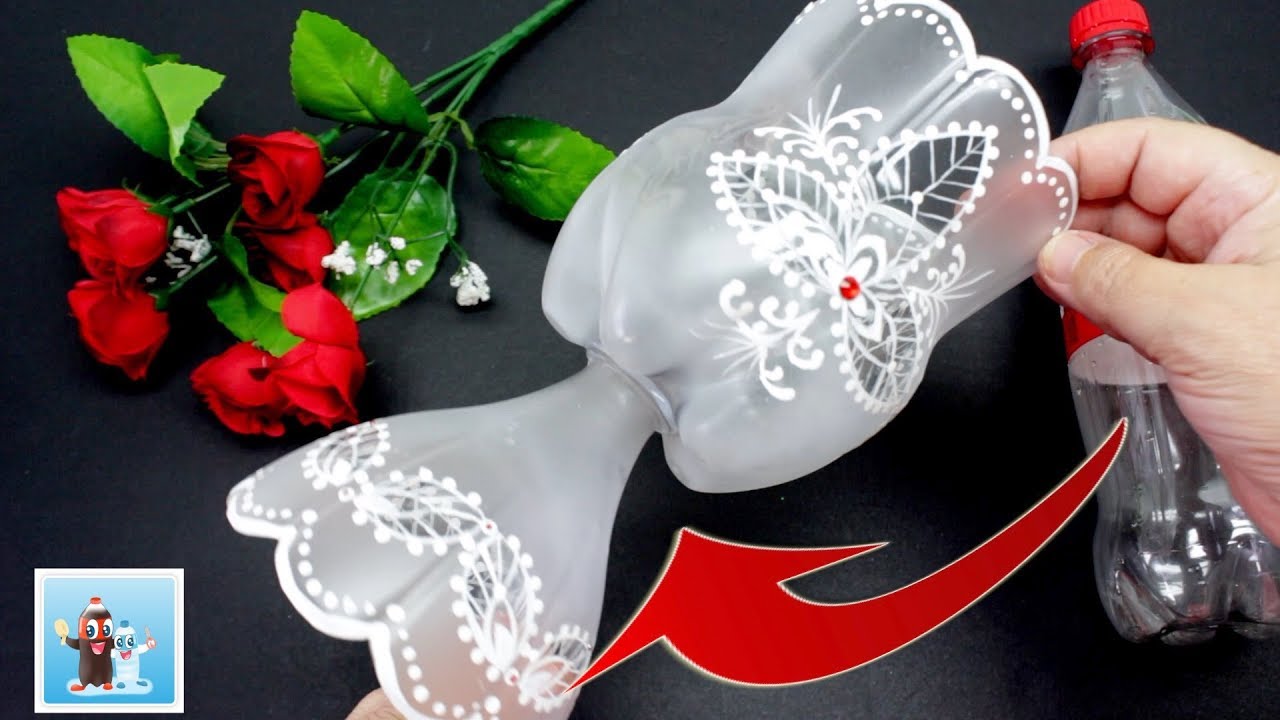 How to Transform Plastic Bottle into Beautiful Vase Best Out of Waste Craft Ideas