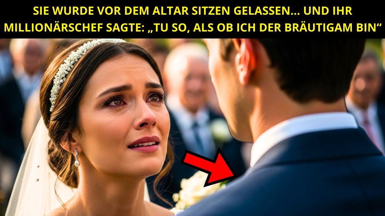 SIE WURDE VOR DEM ALTAR SITZEN GELASSEN… UND IHR MILLIONÄRSCHEF FLÜSTERTE: „TU SO, ALS OB ICH DER