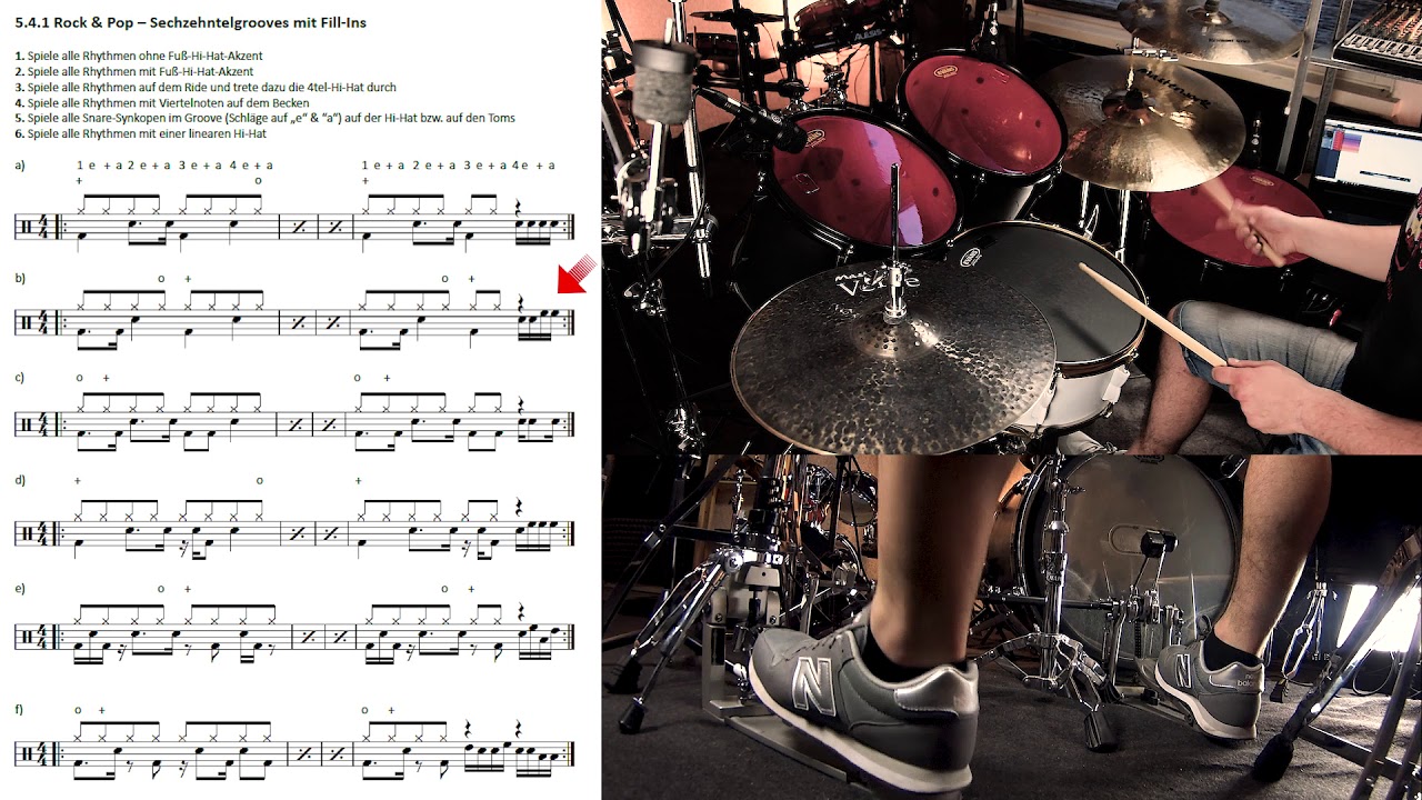 DIE ERSTEN 16tel-RHYTHMEN FÜR SCHLAGZEUGER!