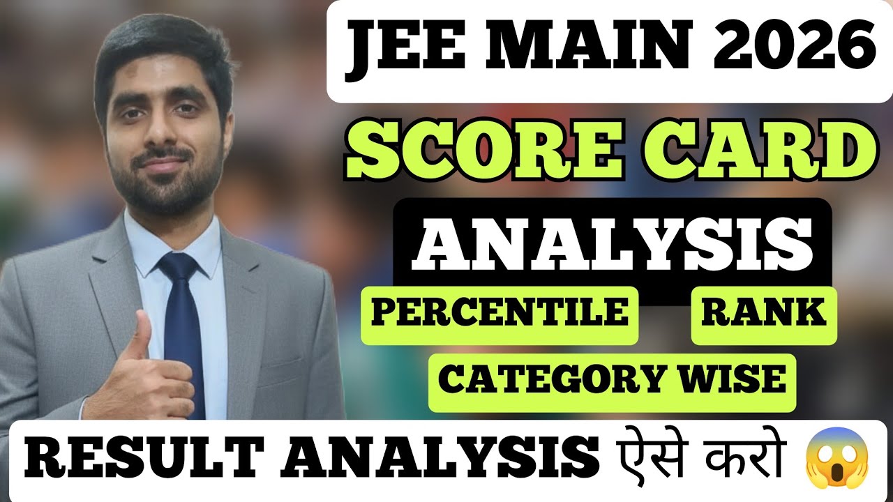 JEE Main 2026 Category Wise Results Analysis NTA 😱 Cutoff Percentile to RANK