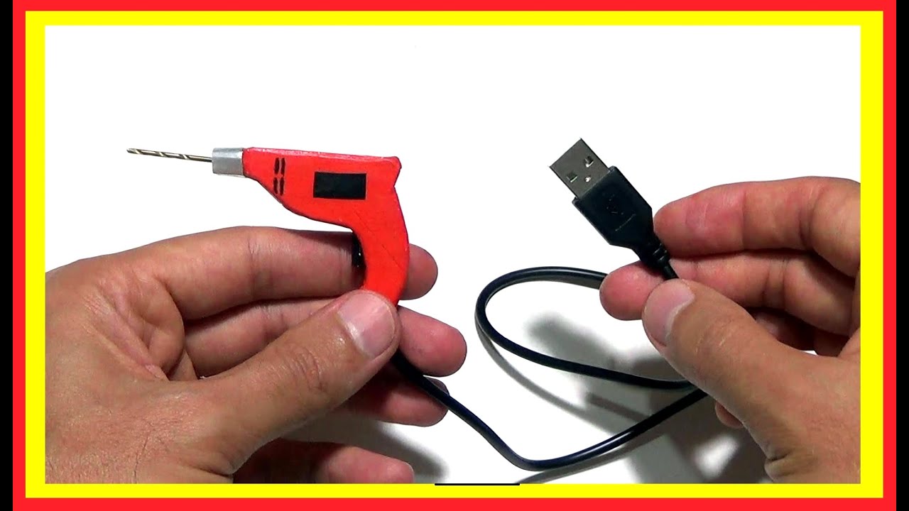mini TALADRO USB - como hacer mini drill herramientas de construcci&oacute;n