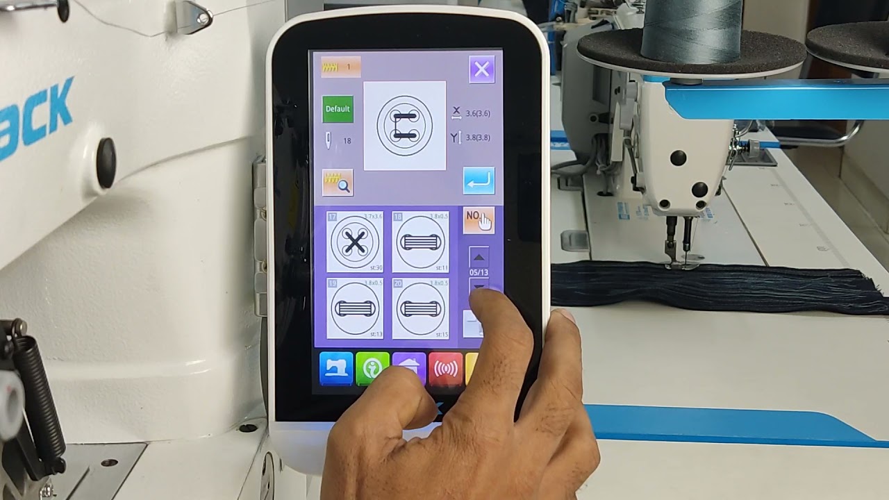JK-1900G  How to convert Bartack to Button Stitches by Parameters.