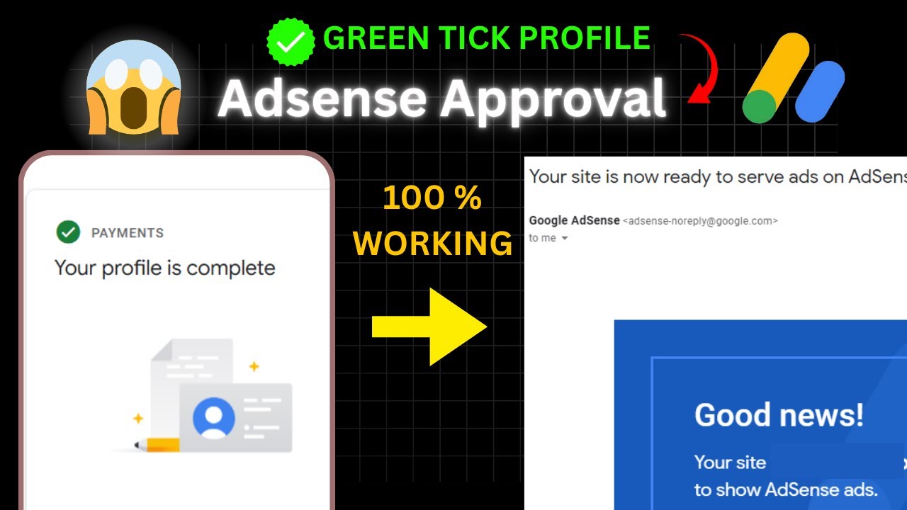 😱 100% GOOGLE AdSense Green Tick ✅ My Profile Setup Revealed! | Get Adsense approval Fast