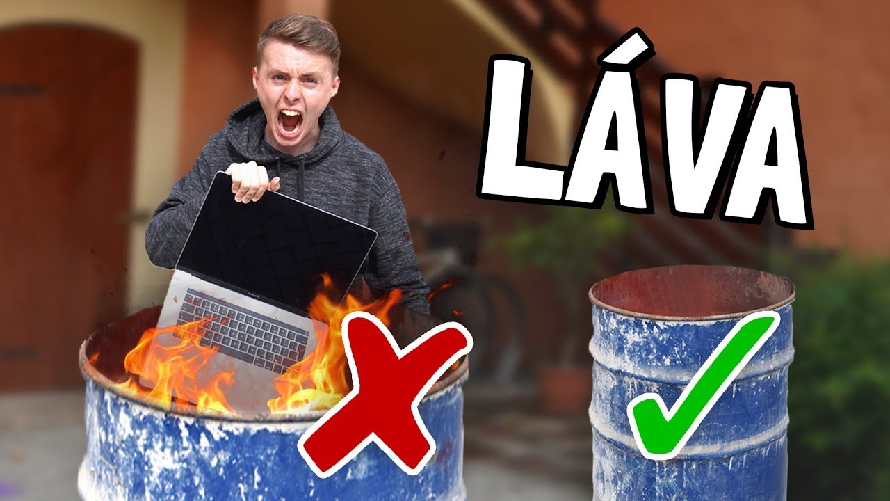 ZNIČÍM SVŮJ NOTEBOOK POMOCI LÁVY?! 😱😰 **hádací challenge**