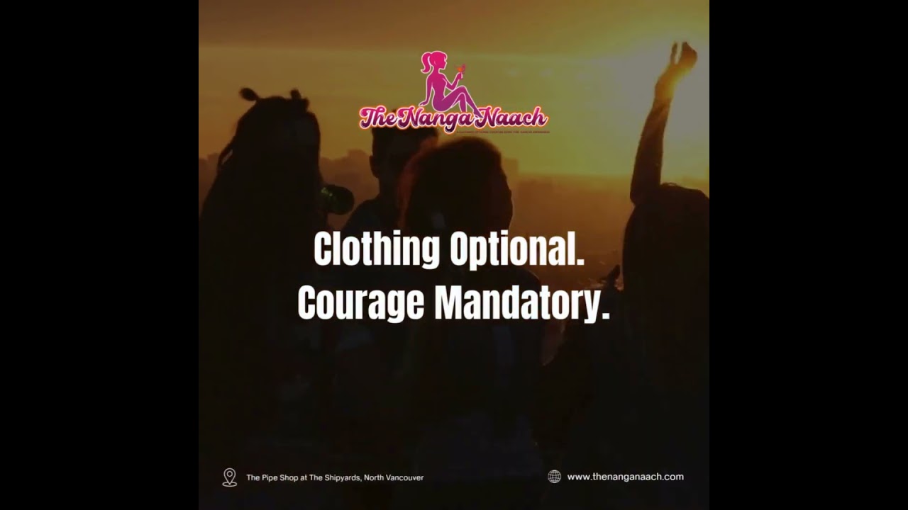 🌍 A bold, clothing-optional cocktail event for cancer awareness.🎗️🍸🍹
