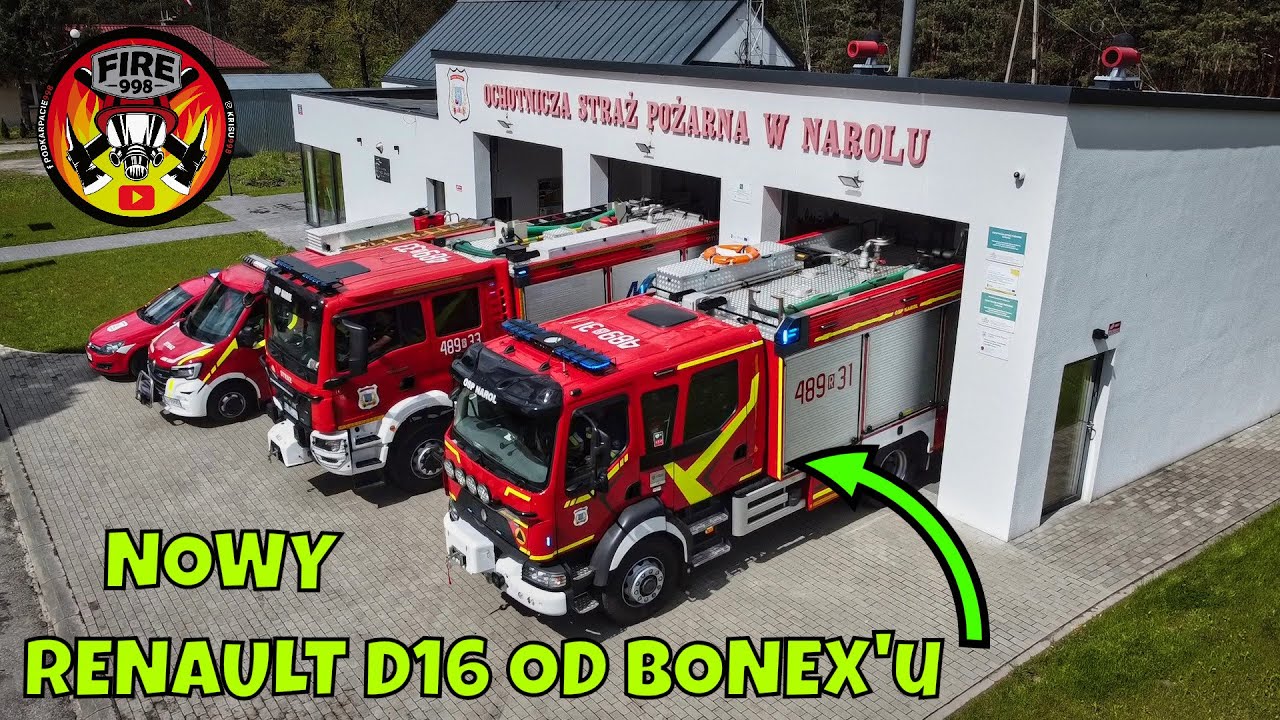 NOWA REMIZA I NOWY RENAULT D16 OD BONEX'u w OSP NAROL