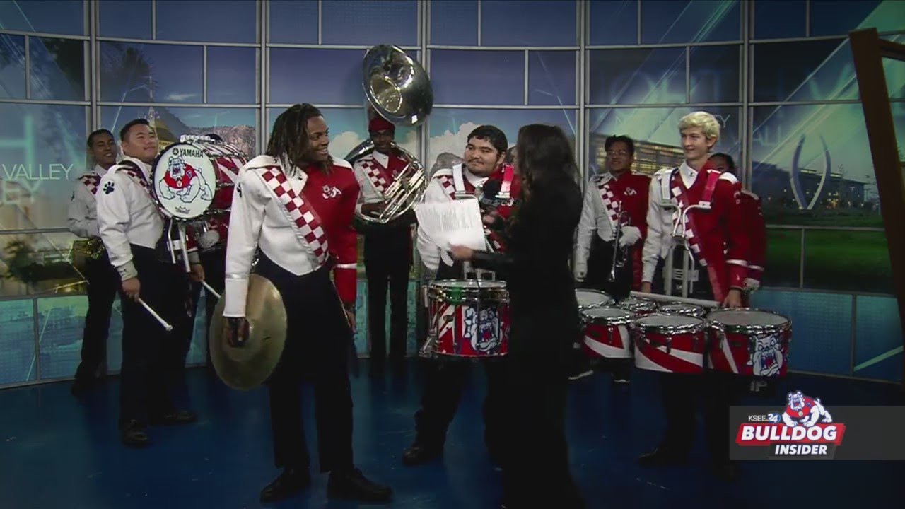 Fresno State marching band performs LIVE on Bulldog Insider!