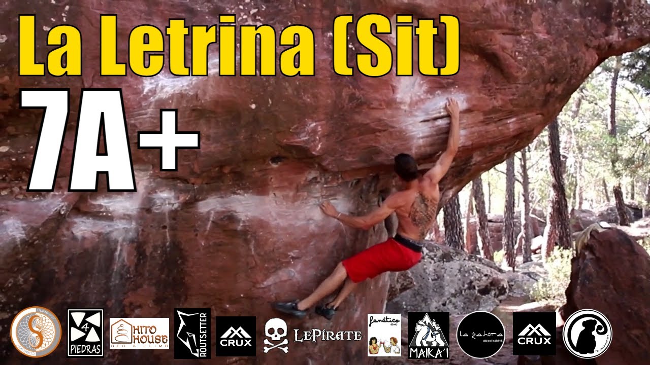 La Letrina (Sit) 7A+ | Albarracín Boulder | Sector Parking