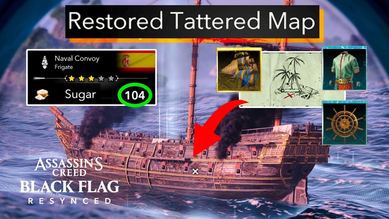 Как получить обрывки карт, нафармить сахар и найти зарытый сундук | AC Black Flag Resynced