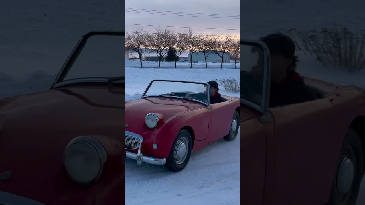 Austin Healey in the Snow