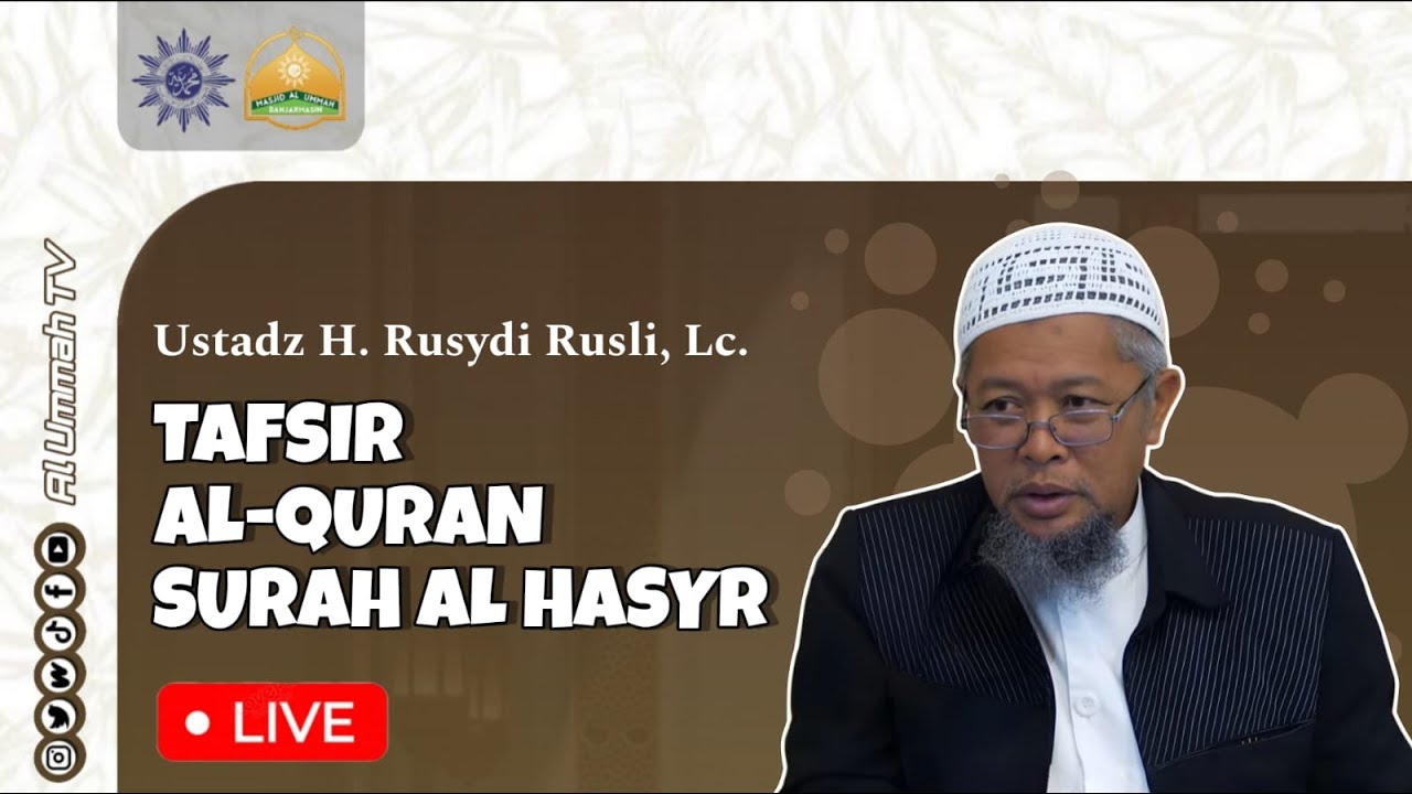 🔴LIVE | Majelis Ilmu Ahad Ba'da Maghrib | Ustadz H. Rusydi Rusli, Lc. |