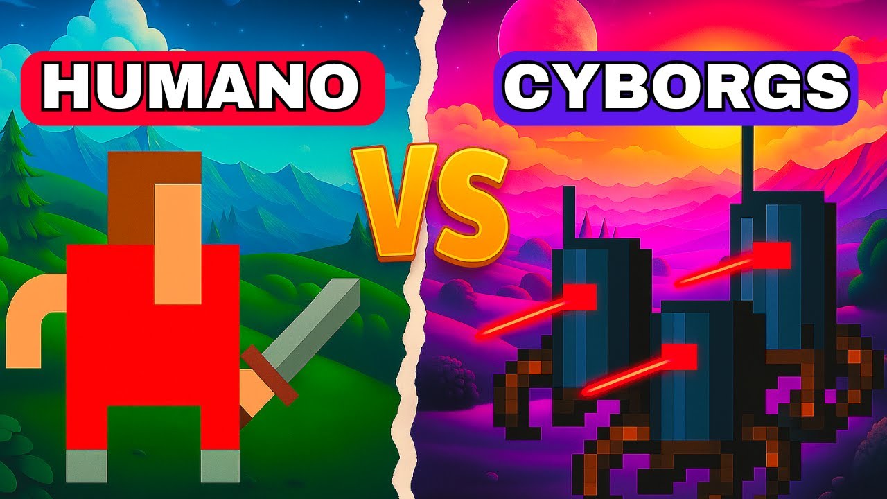 A MAIOR GUERRA do WorldBox: HUMANOS vs ROBÔS!