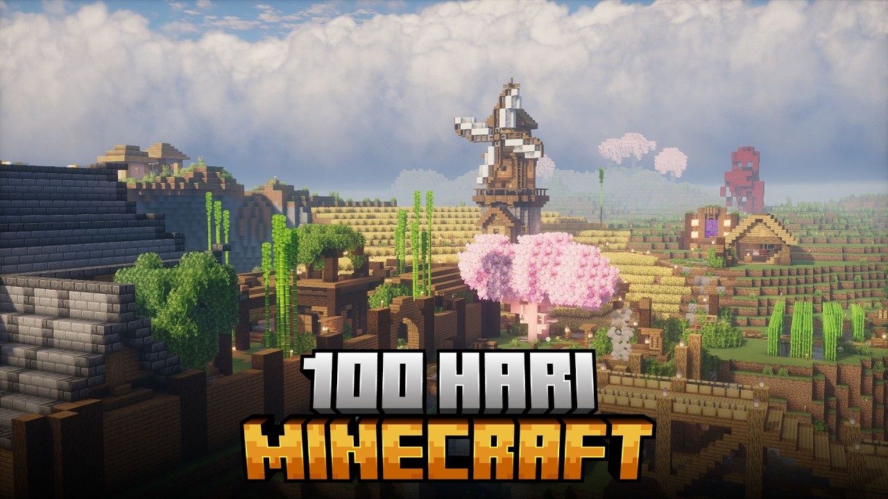100 hari minecraft hardcore di bedrock edition