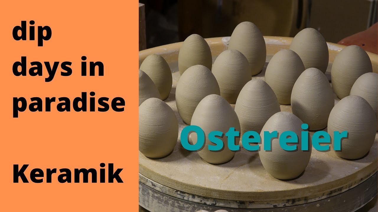 Keramik Ostereier, auf der Scheibe gedreht