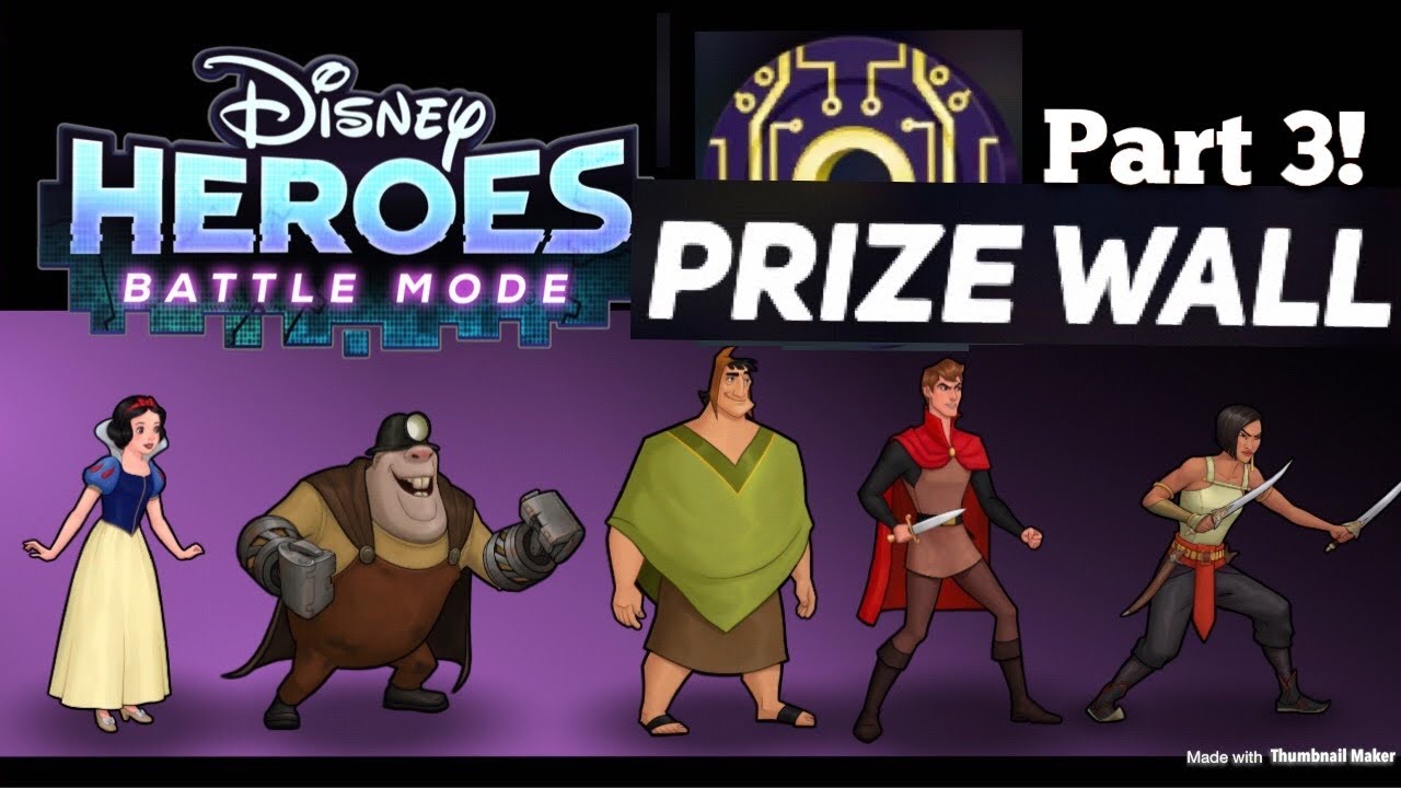 PRIZE WALL TEAM PART 3 - Disney Heroes: Battle Mode - Namaari, Phillip, Pacha, Underminer Snow White