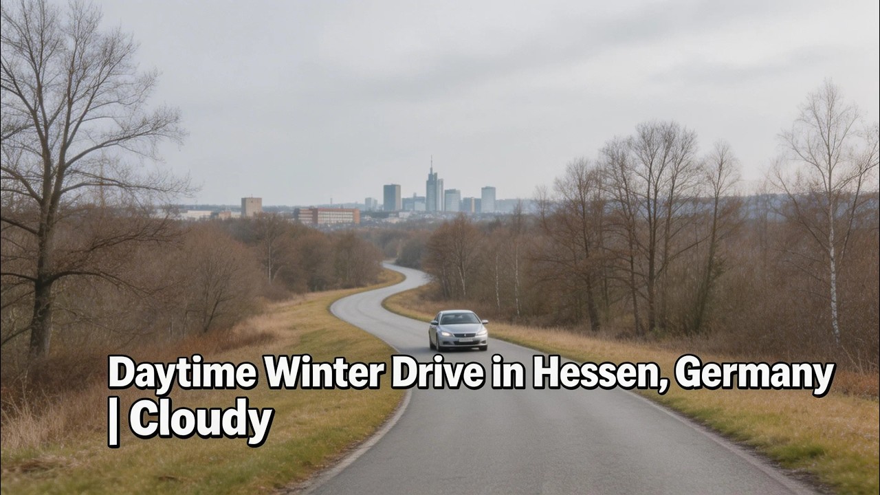 Driving Through Hessen, Germany | Light Cloudy Winter Day 🌥️🛣️