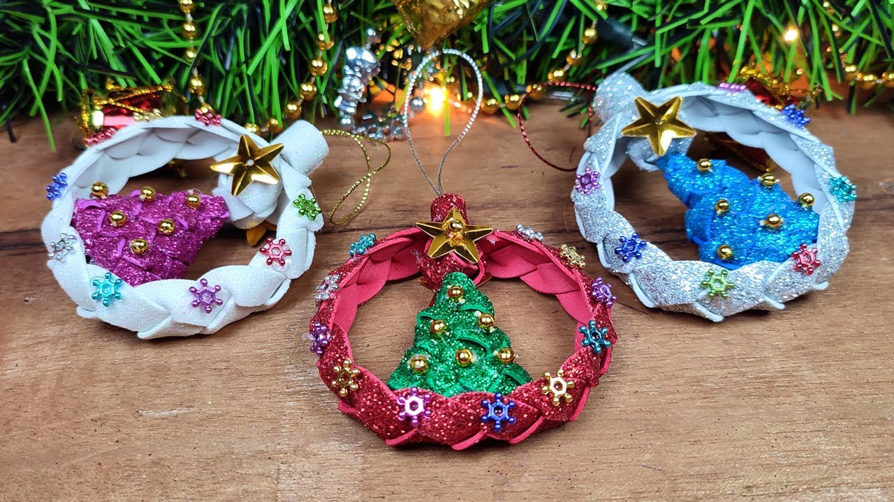 MANUALIDADES FÁCILES🎄 - CÓMO HACER ESFERAS PARA DECORAR EL ÁRBOL