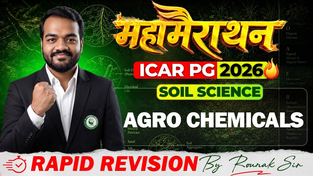 ICAR PG 2026: Agro Chemicals MAHAMARATHON 🔥| Rapid Revision by Rounak Sir