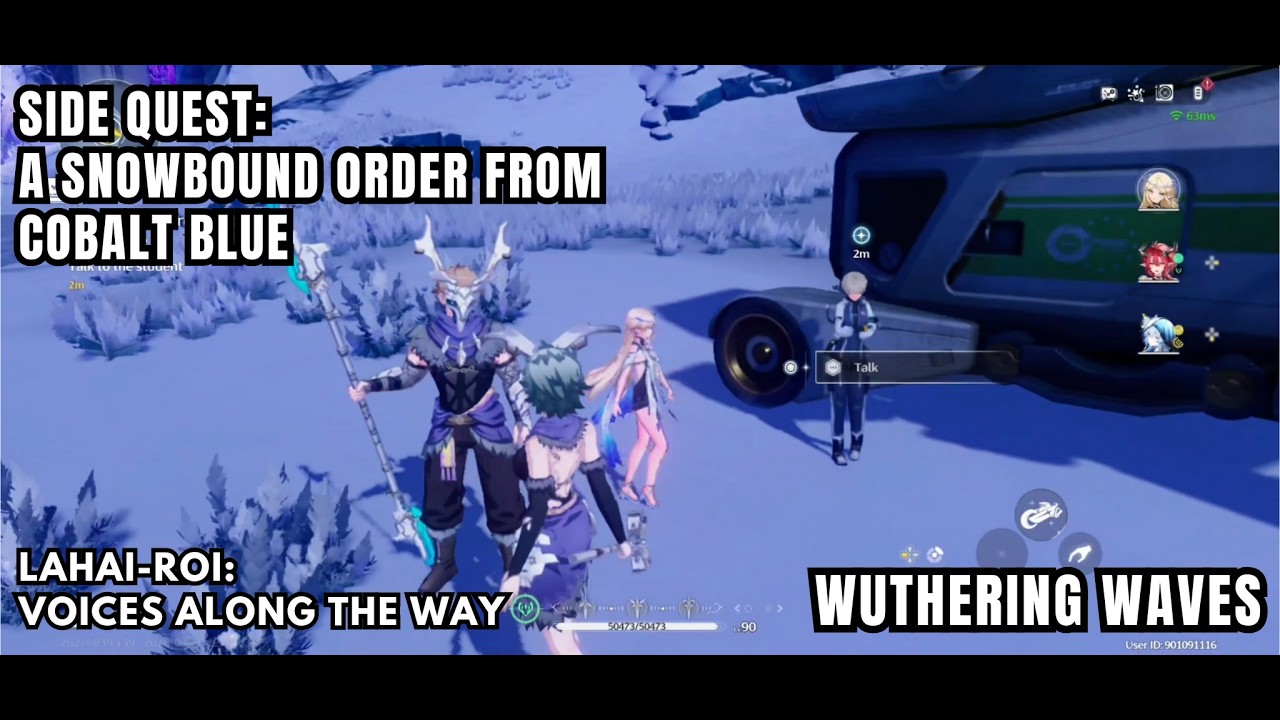 [Wuthering Waves Side Quest] A Snowbound Order From Cobalt Blue: Head To The Estimated Coordinates