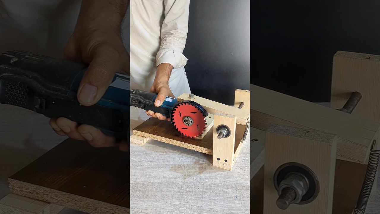 How to make a stand for cutting wood with an angle grinder #diy #tools #tricks