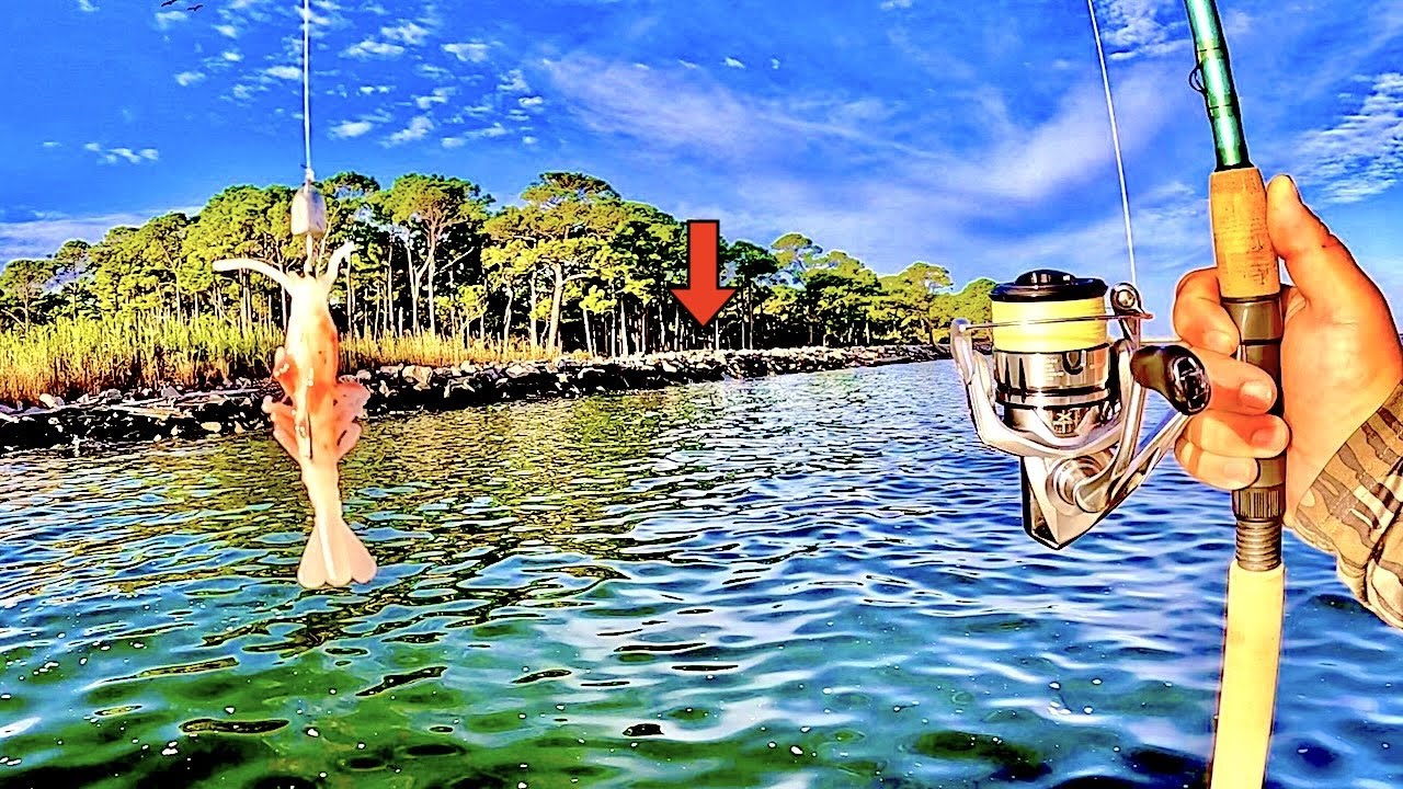 I Tossed a SHRIMP JIG! along the JETTY ROCKS and Caught THIS!