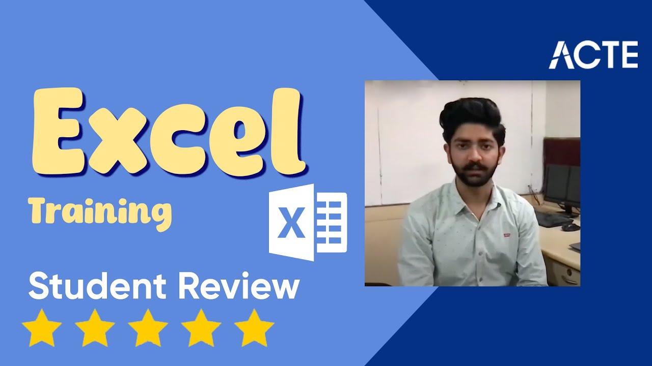 Excel Student shares his Experience at ACTE Academy | Velachery |