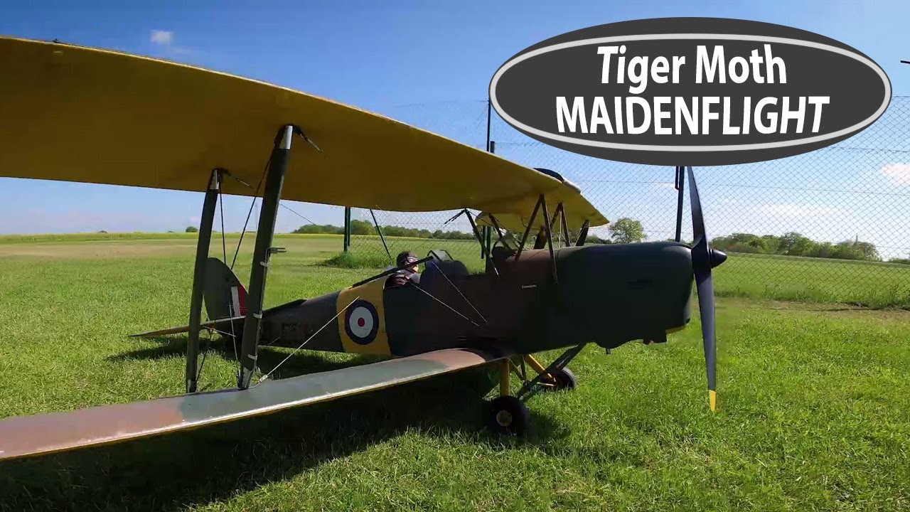 RC scale De Havilland DH.82 Tiger Moth, 2,7m, Maidenflight