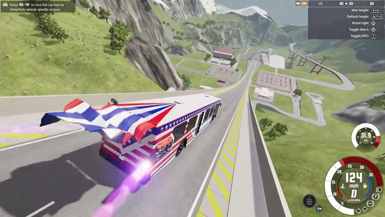 jumping with cars from a ramp