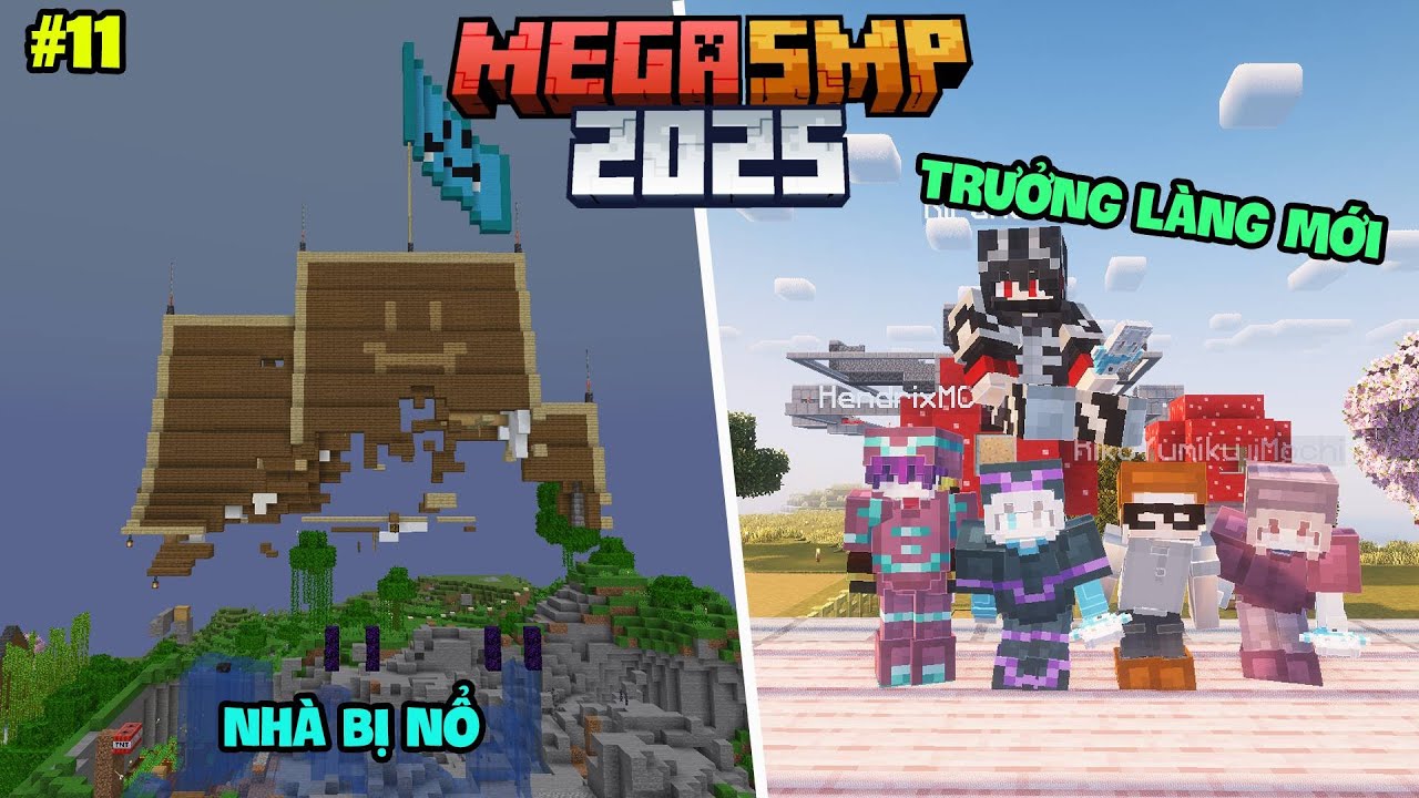 Ai Đã Phá Căn Cứ Của Băng Cướp Sa Mạc? Kira Trở Thành Trưởng Làng LAMA? || Minecraft Mega SMP Tập 11