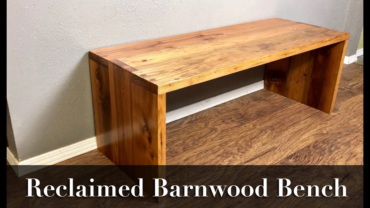 Reclaimed Barnwood Bench Using Through Dowel Joinery