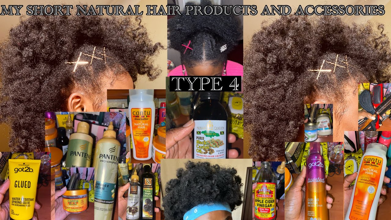 NATURAL HAIR PRODUCTS AND ACCESSORIES I&rsquo;M USING | SHORT TYPE 4 | #cameroonianyoutuber