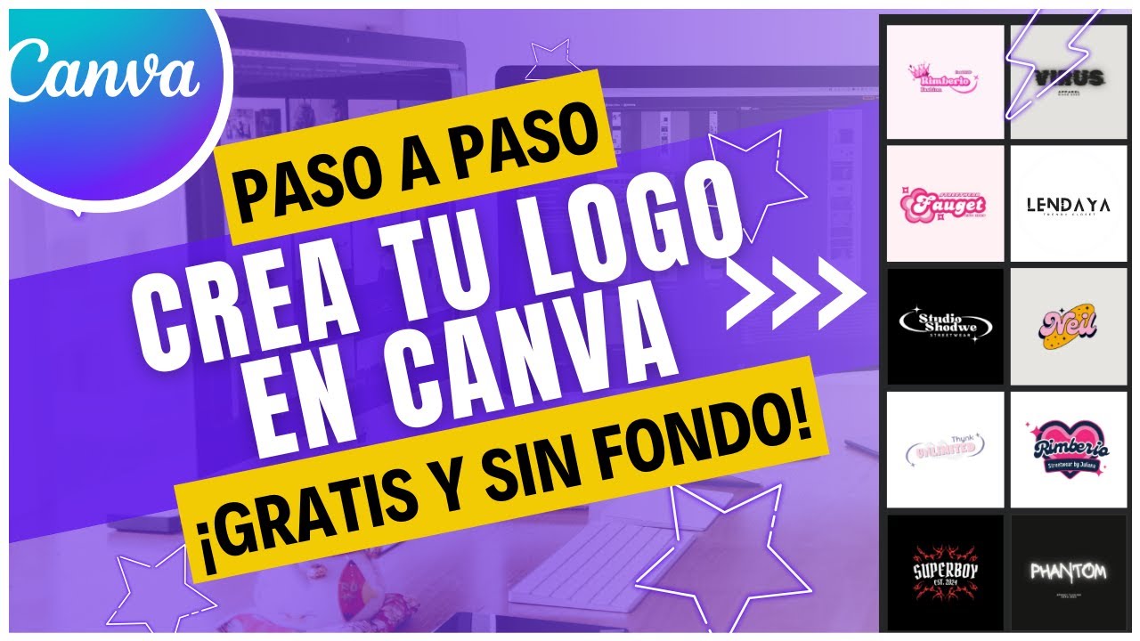 🎉 CREA TU LOGO GRATIS en CANVA y DESCÁRGALO con FONDO TRANSPARENTE | PASO A PASO
