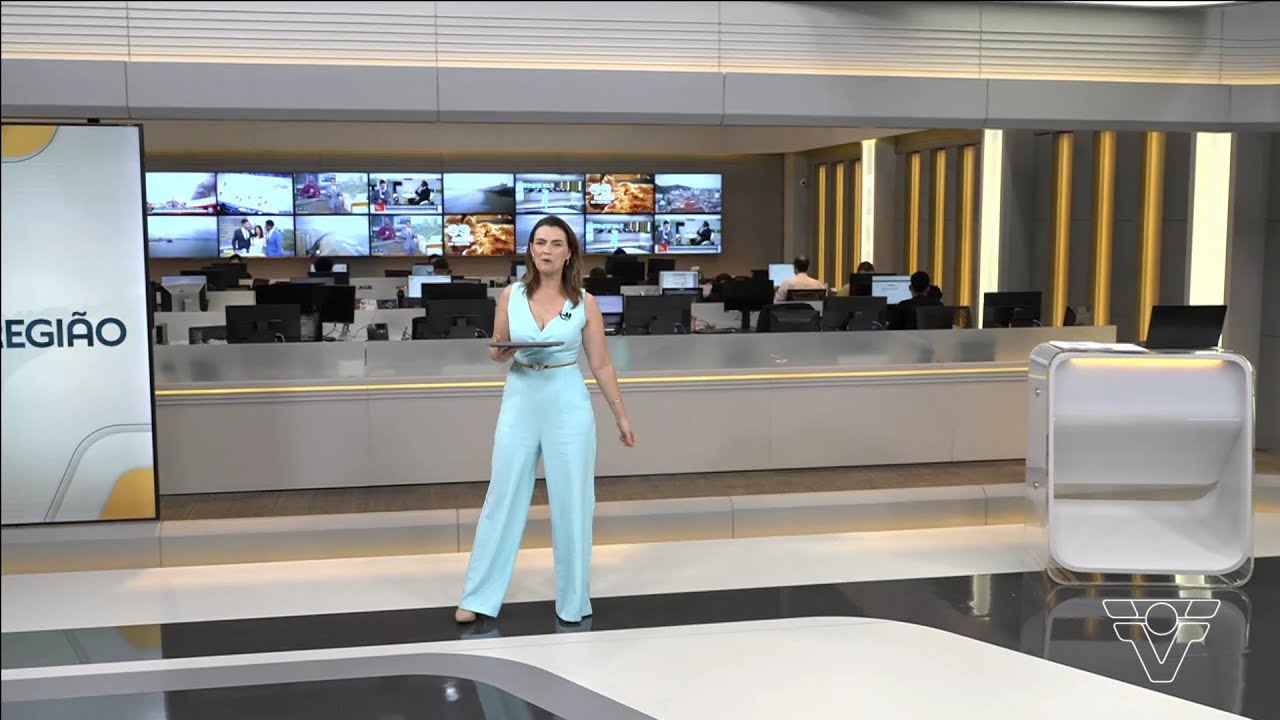 Escalada e encerramento do Bom dia Região da TV Tribuna em novo estúdio | 09/03/2026