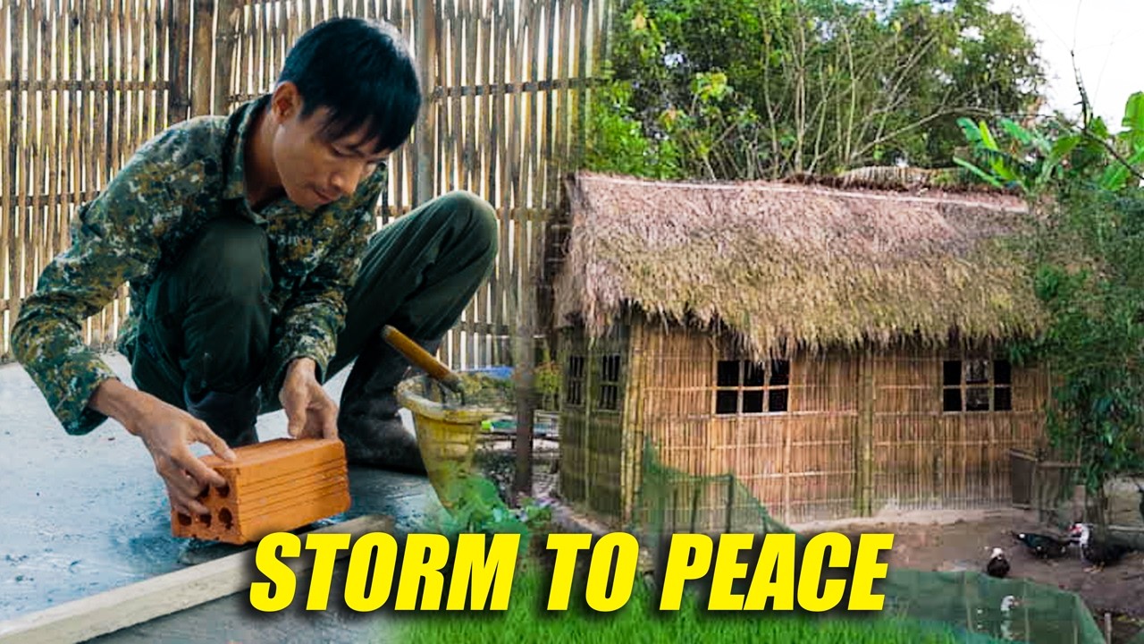 Rising From The Storm Building A Peaceful Bamboo House By Hand