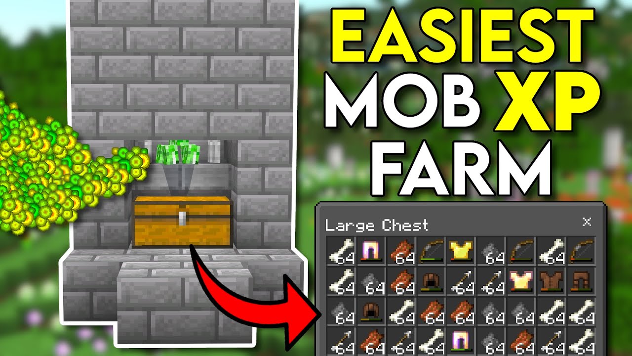 Easiest Mob XP Farm For Minecraft Bedrock 1.21/26.1+! (No Spawner)