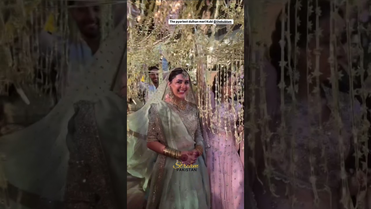 Kubra Khan Mehendi Entry | Pakistani famous actress wedding #wedding #celebcouple #celebritycrush