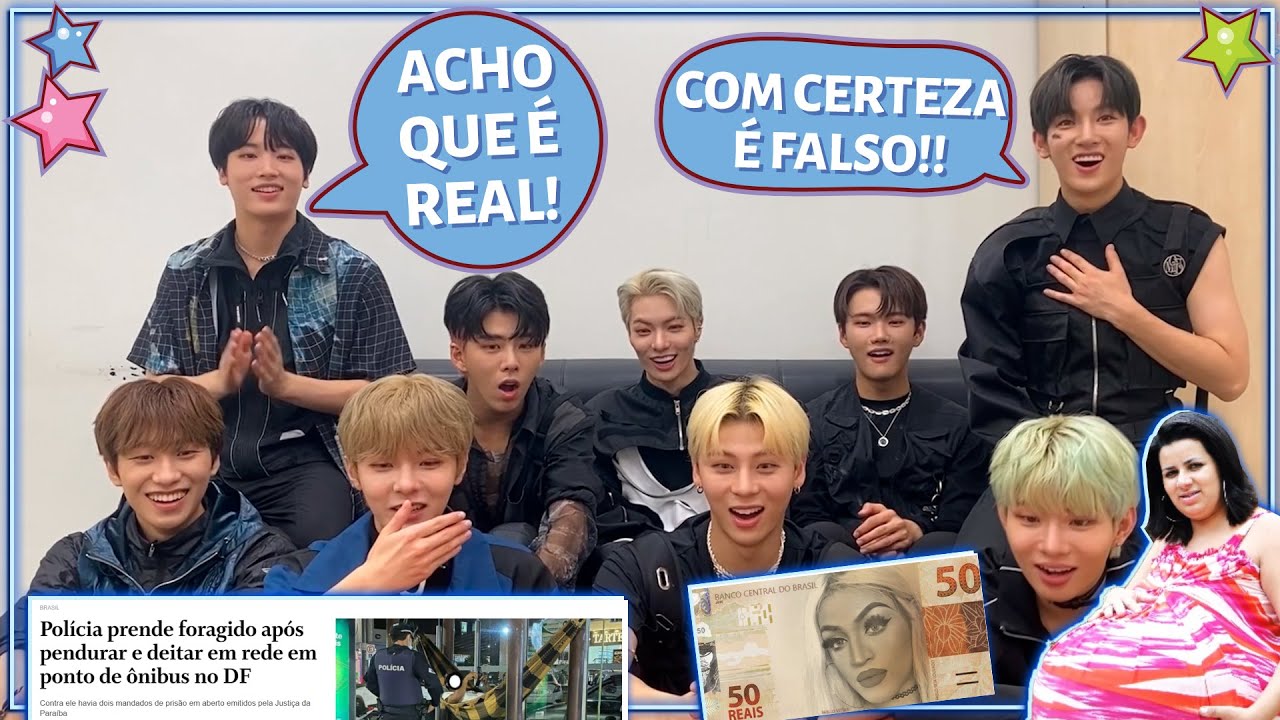 GRUPO DE KPOP REAGE A MANCHETES DO JORNALISMO BRASILEIRO - É FATO OU FAKE? (COM BLANK2Y)