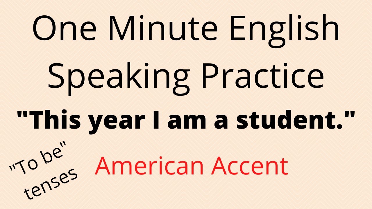 One Minute English Speaking Practice - 