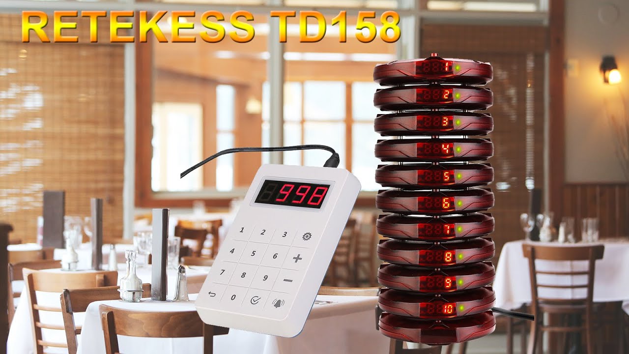 как использовать пейджер ресторана retekess td158
