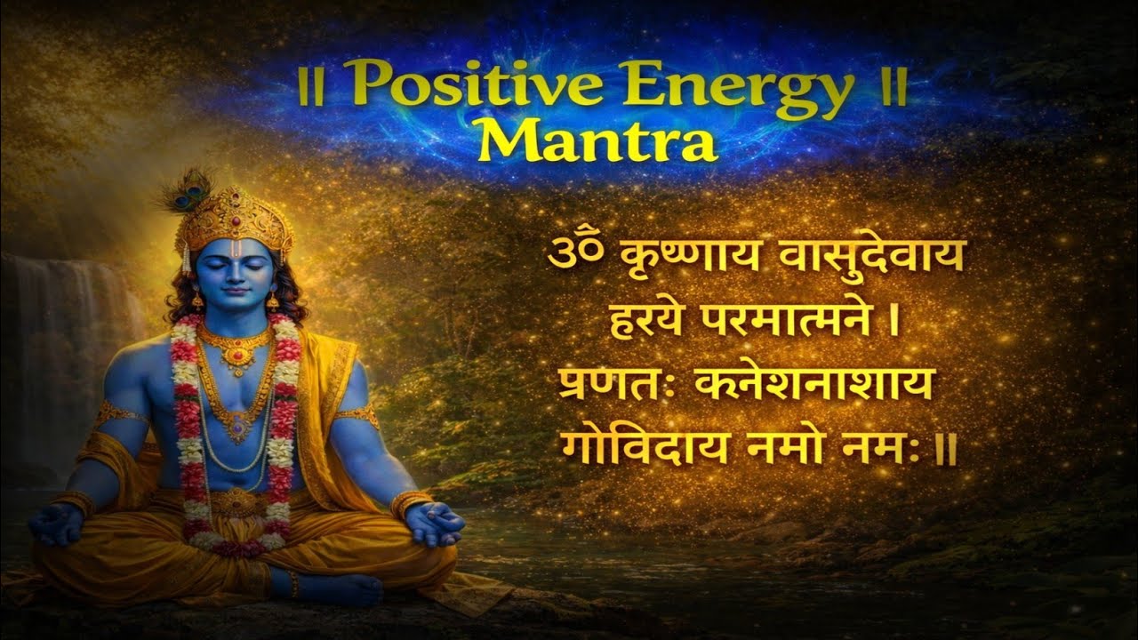 ॐ कृष्णाय वासुदेवाय मंत्र | Om Krishnaya Vasudevaya Mantra |  Healing Chant | Peace & Positivity