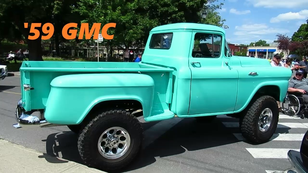8 15 21 LIFTED '59 GMC PICKUP TRUCK SEEN IN ST LAMBERT QUEBEC