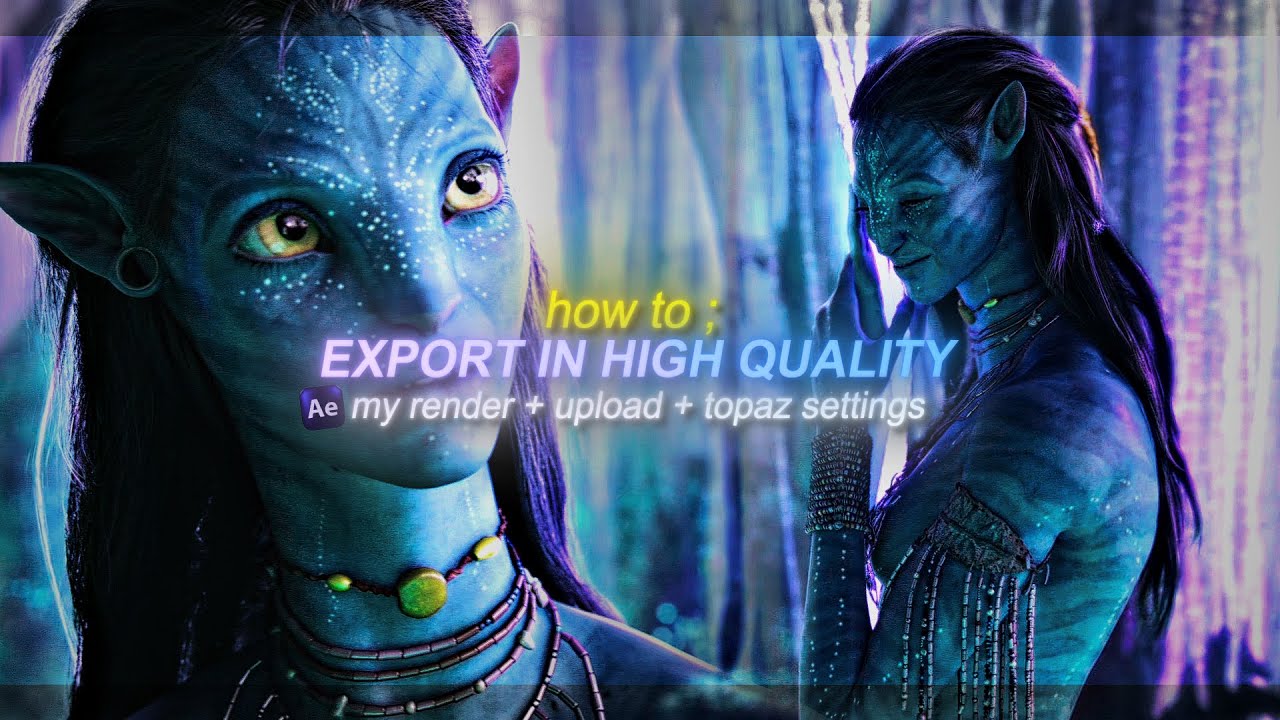 best render settings for high quality on tiktok + topaz settings ; after effects