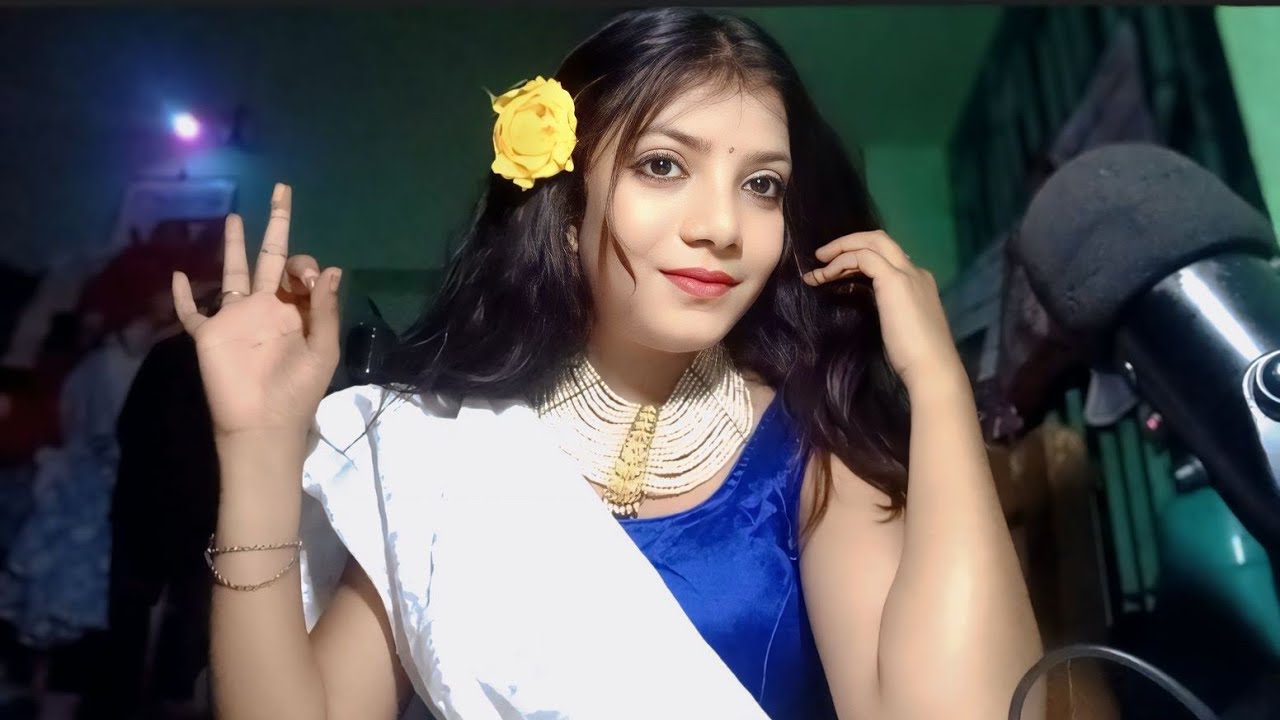 ASMR  DOING MY; SARASWATI PUJA  LOOK MAKEUP / BENGALI FESTIVAL [ Personal attention ]🪔❤️