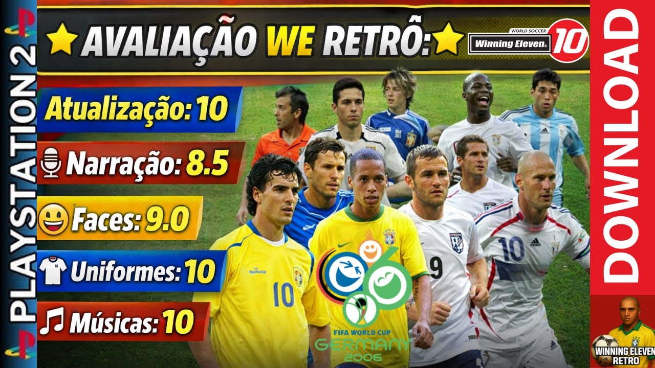 Pro Evolution Soccer 5 Copa do Mundo 2006 MOD PS2 🇩🇪⚽ | WEShop Gr&aacute;tis + Torcida Insana | Download