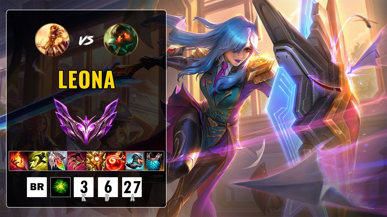 Leona vs Nautilus: 🛡️ LA MEJOR LEONA BR: 3/6/27 CON 100% DE PARTICIPACIÓN EN TF | 25.24