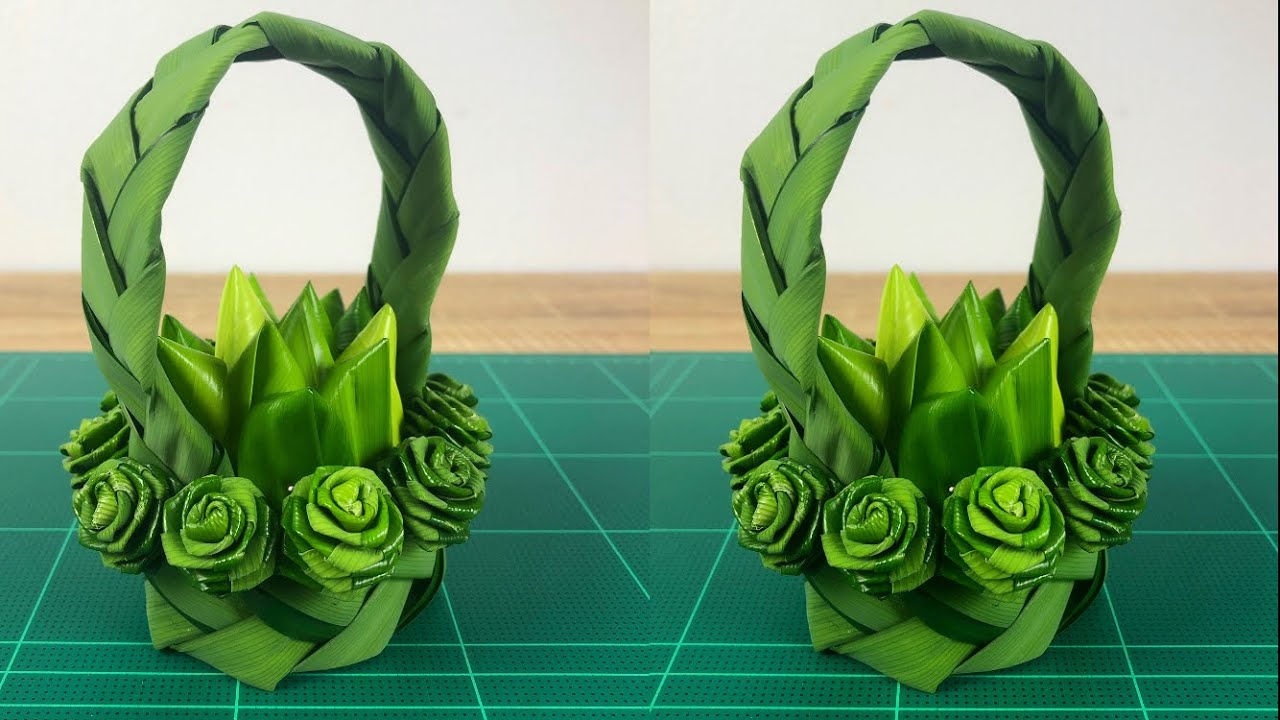 กระเช้าใบเตย มะกรูด แบบที่ 3 | DIY Pandan leaves 🍀🍀| MeeDee DIY