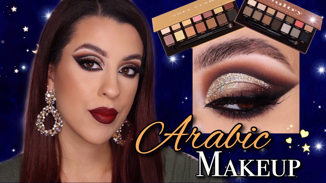 ARABIC MAKEUP STYLE / GLITTER CUT CREASE
