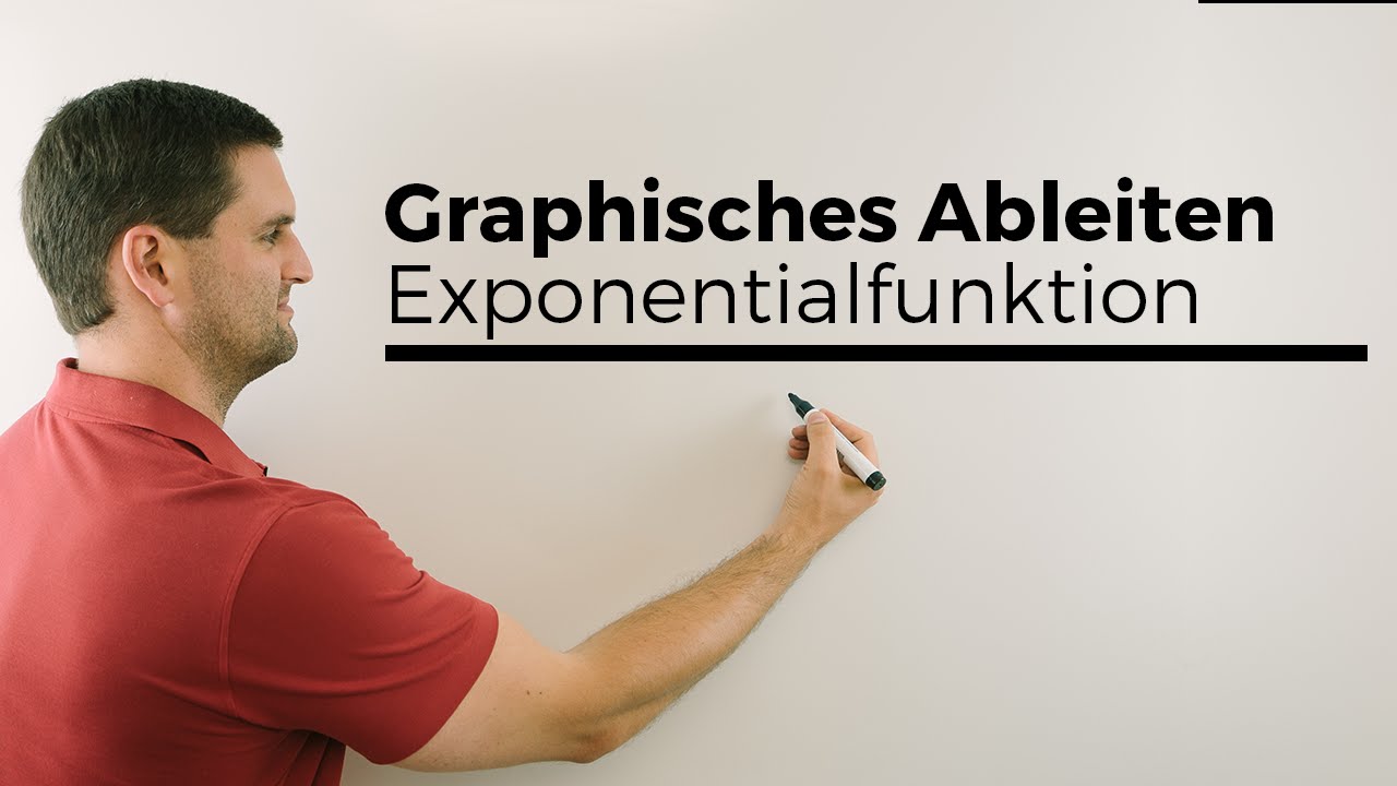 Graphisches Ableiten am Beispiel einer Exponentialfunktion mit Asymptote | Mathe by Daniel Jung